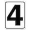 Signmission Sign with Number 4 Heavy-Gauge Aluminum Rust Proof Parking Sign A-1824-22895 - alternate 1